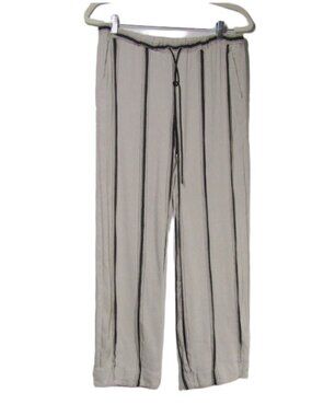 ANTONELLI Linen Blend Striped Coastal Beachy Quiet Luxury Italy Pants 46 US 10
